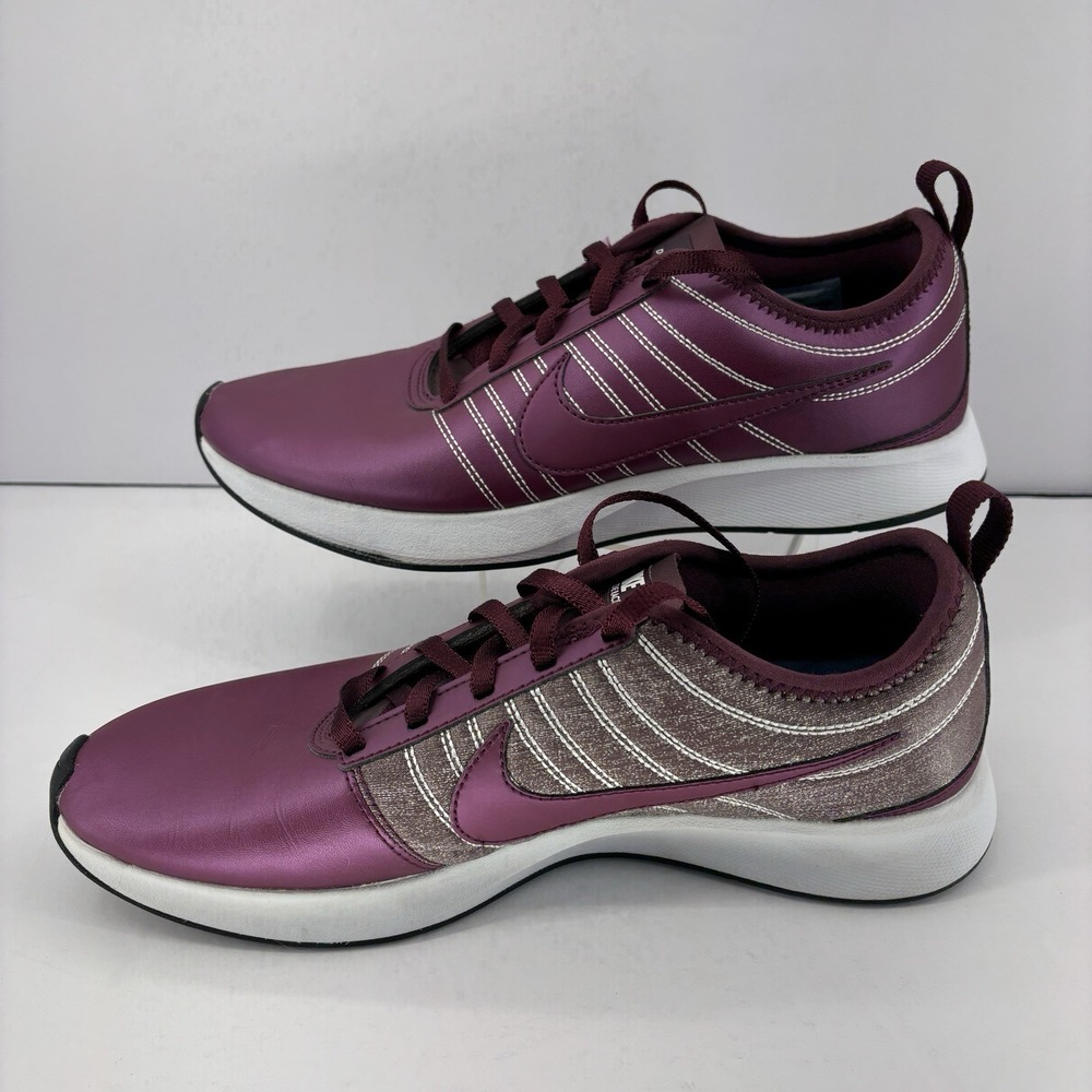 Nike Dualtone Racer Womens 8 Purple Casual Workout Athletic Shoes Replaced Soles